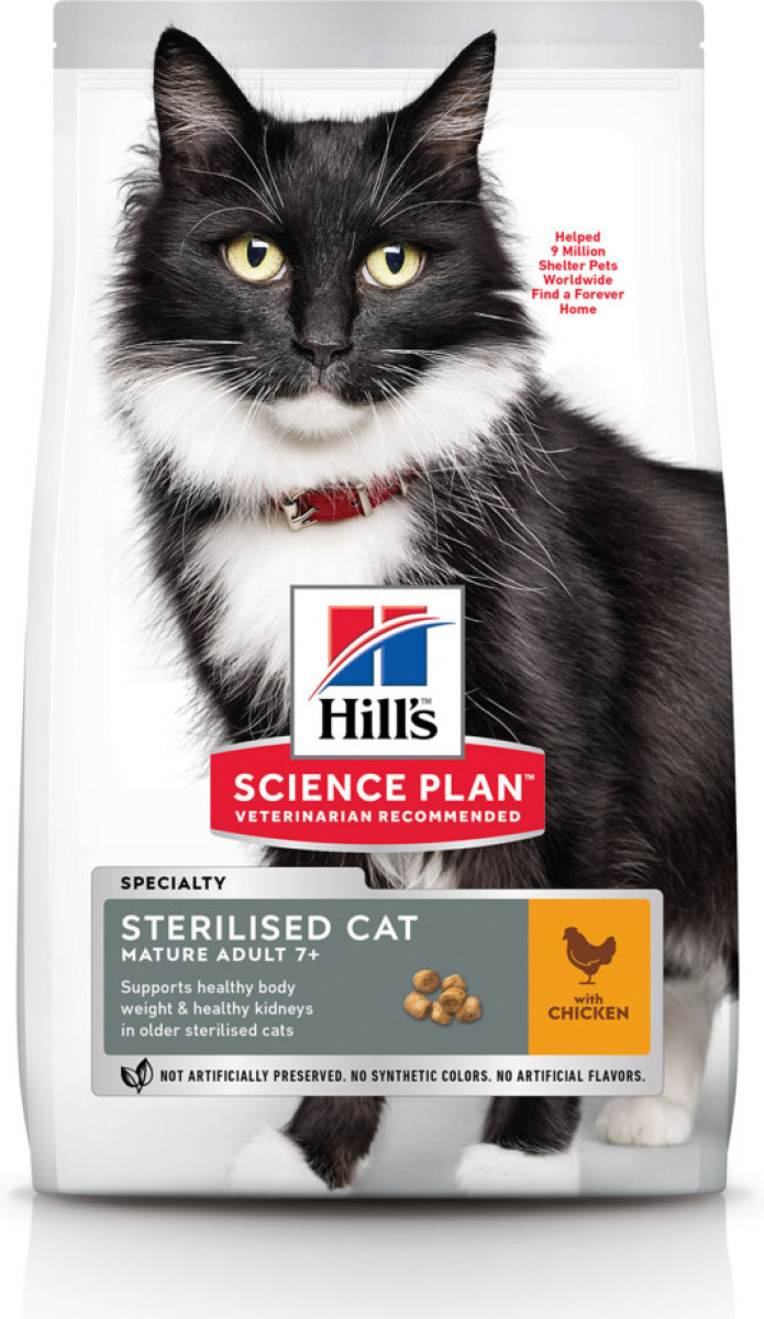 Hill's Feline Mature Adult Gesteriliseerd Kip 1,5 kg