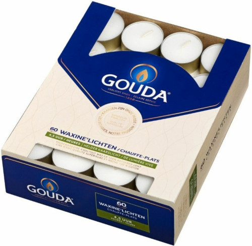Gouda Waxinelicht 4,5 uur Wit 60 stuks