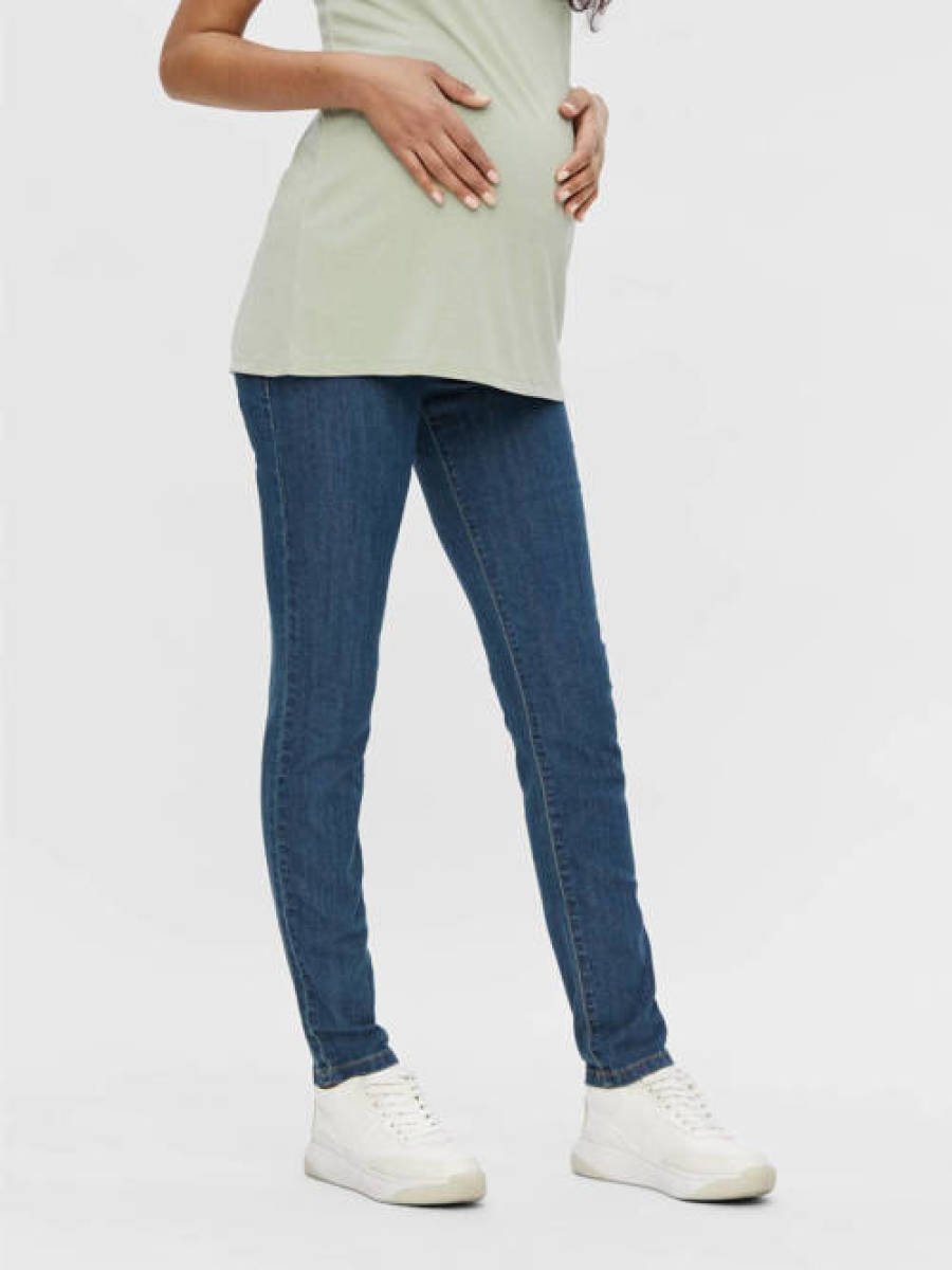 MAMALICIOUS slim fit zwangerschapsjeans JULIA medium blue denim
