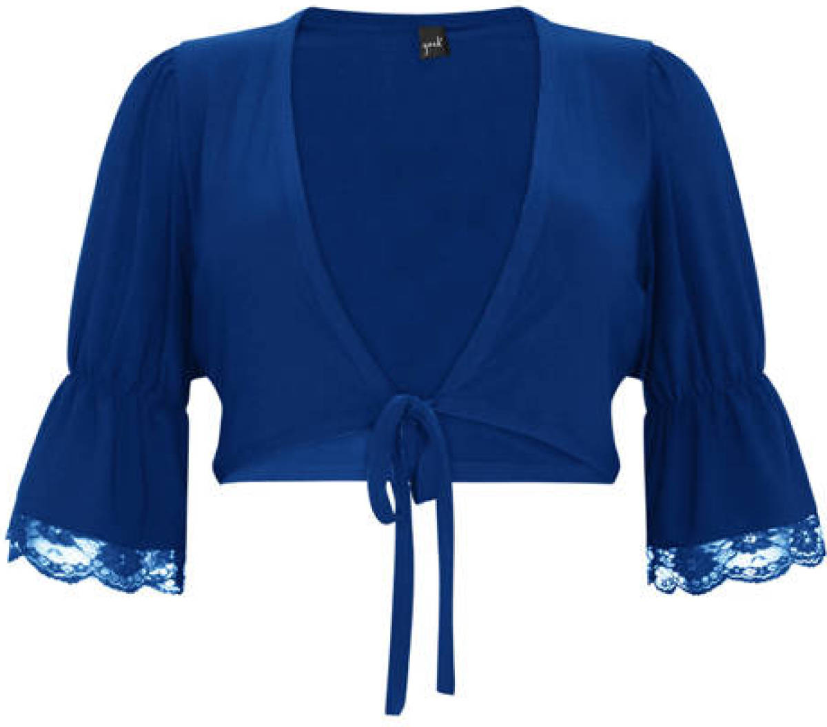 Yoek bolero DOLCE van travelstof blauw