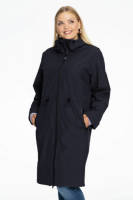 Yoek regenjas EMMA van gerecycled polyester donkerblauw