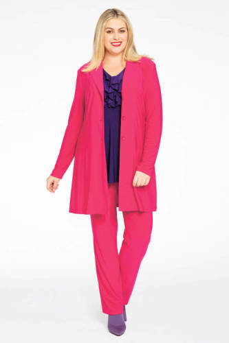 Yoek blazer van travelstof DOLCE roze