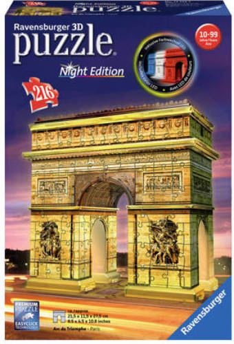 Ravensburger Arc de Triomphe nachteditie 3D puzzel 216 stukjes