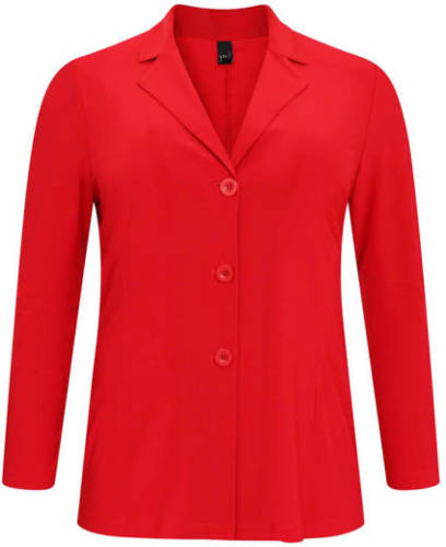 Yoek blazer DOLCE van travelstof rood