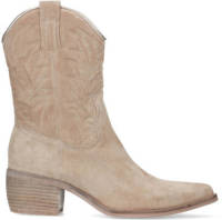 Manfield suède cowboylaarzen taupe