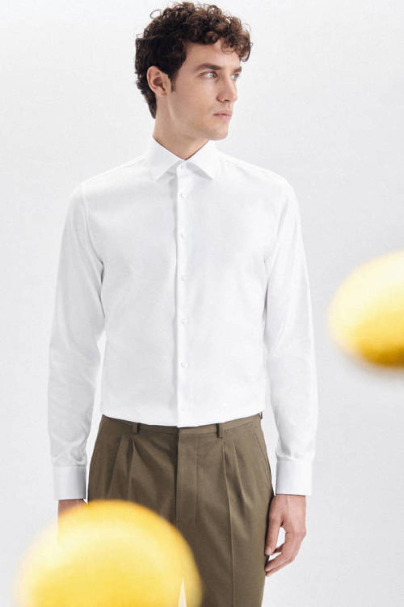 Seidensticker slim fit overhemd wit
