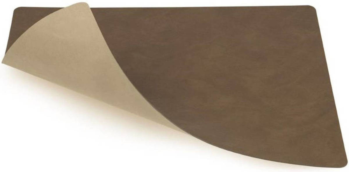 LIND DNA Placemat Leer Nupo Bruin Zand (35x45 cm)