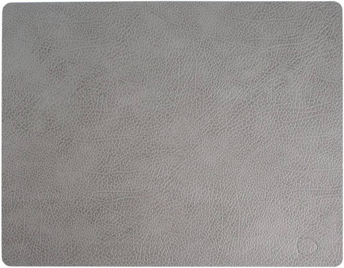 LIND DNA Placemat Leer Hippo Antraciet Grijs (35x45 cm)