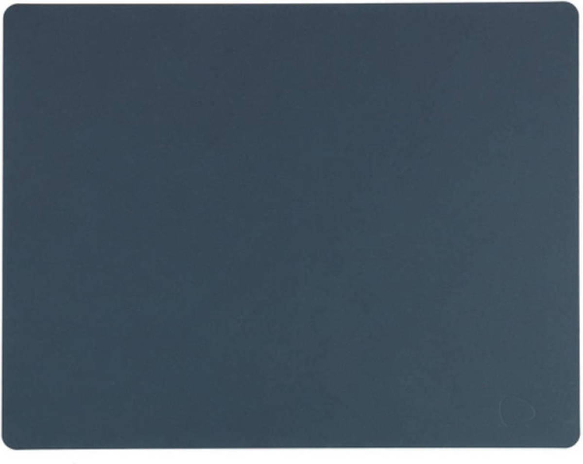 LIND DNA Placemat Leer Nupo Donkerblauw (35x45 cm)