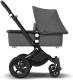 Bugaboo Cameleon 3 Plus kinderwagen/stoel/reiswieg, zwart frame/gemȇleerd grijze stof/gemȇleerd grijze zonnekap