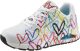 Skechers Sneakers met sleehak UNO-SPREAD THE LOVE met opvallende graffitiprint