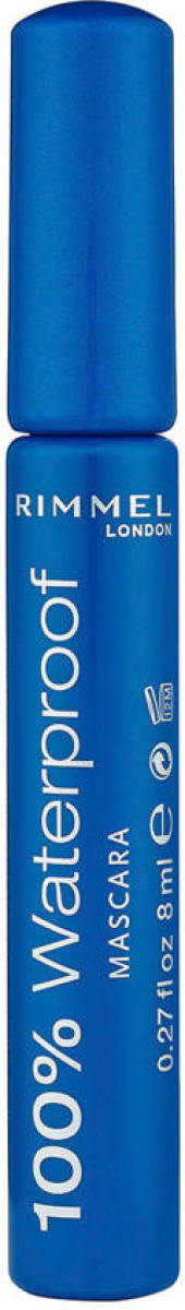 Rimmel London 100% Waterproof Mascara 001 Zwart