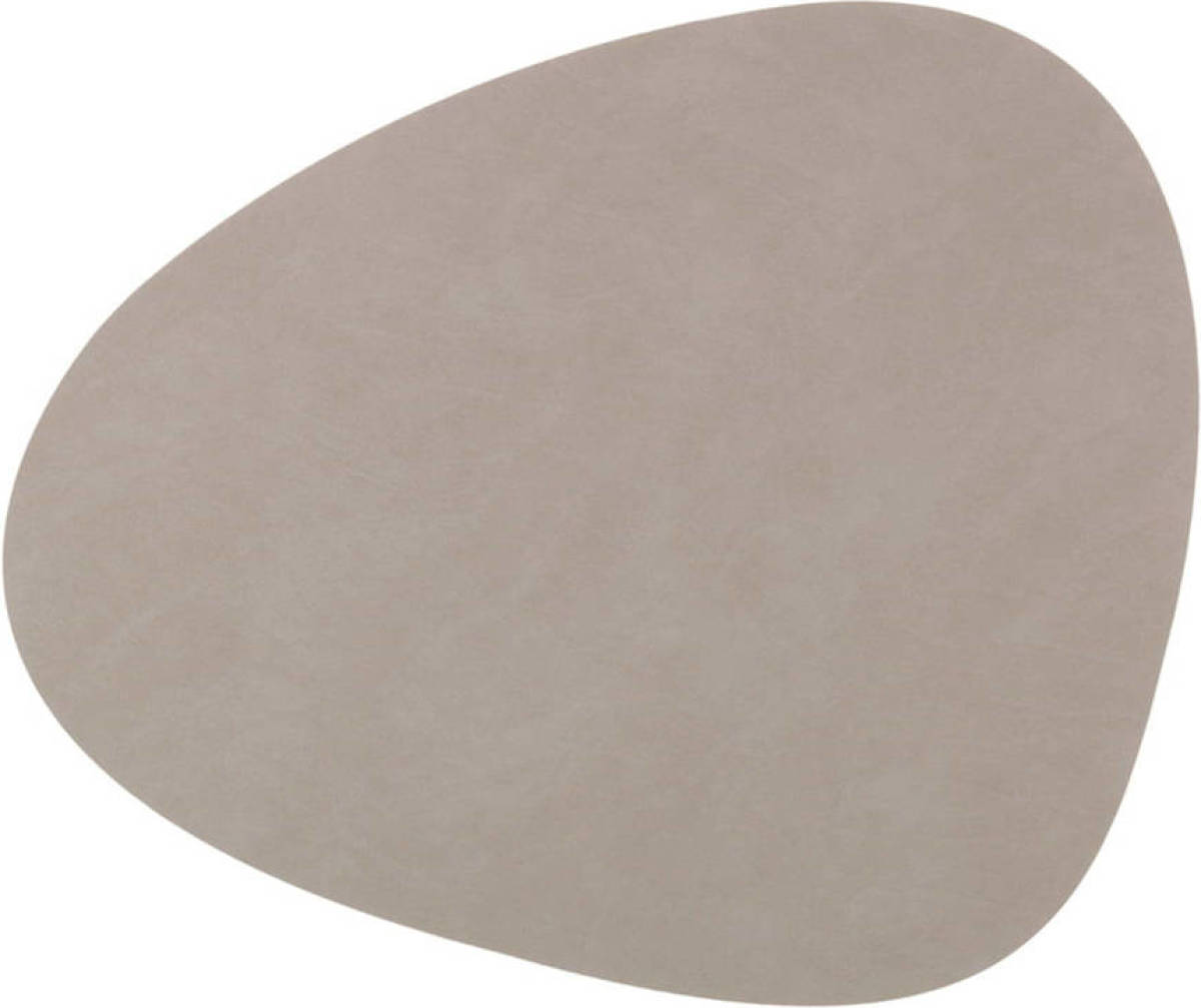 LIND DNA placemat leer Nupo Lichtgrijs (37x44 cm)