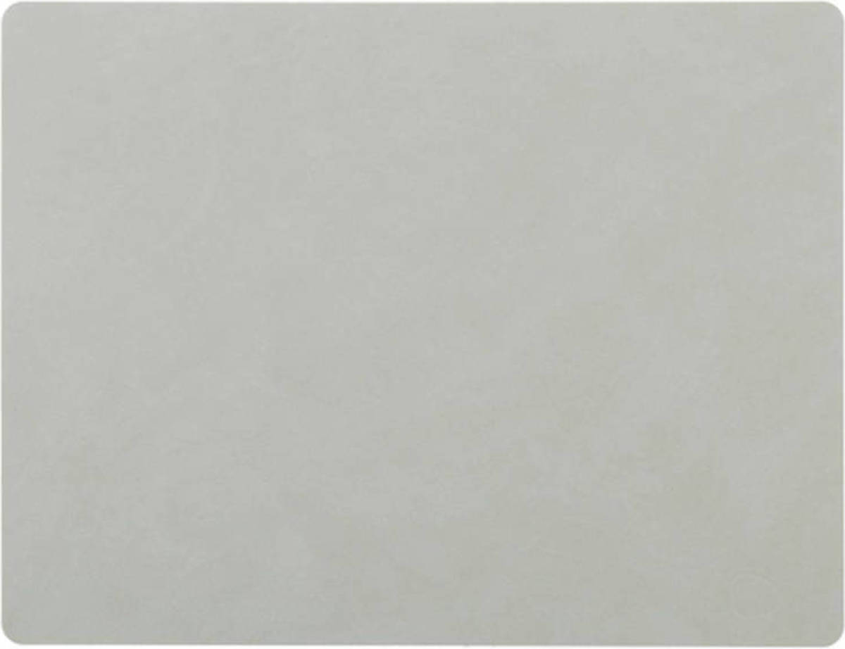 LIND DNA Placemat Leer Nupo Steengrijs (35x45 cm)