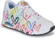 Skechers Sneakers met sleehak UNO-SPREAD THE LOVE met opvallende graffitiprint