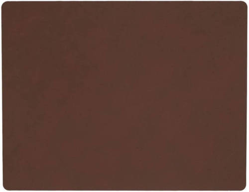LIND DNA Placemat Leer Nupo Donkerbruin (35x45 cm)