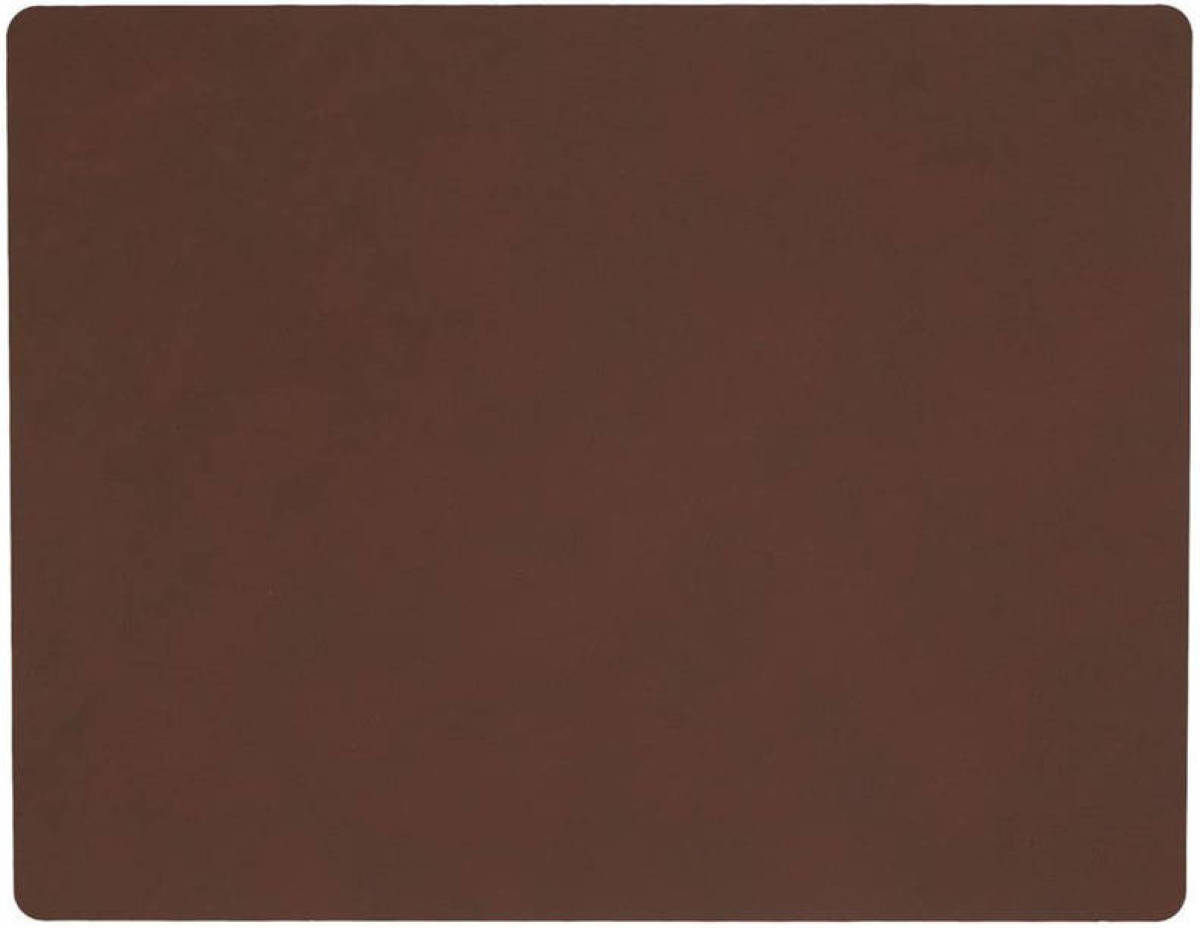LIND DNA Placemat Leer Nupo Donkerbruin (35x45 cm)