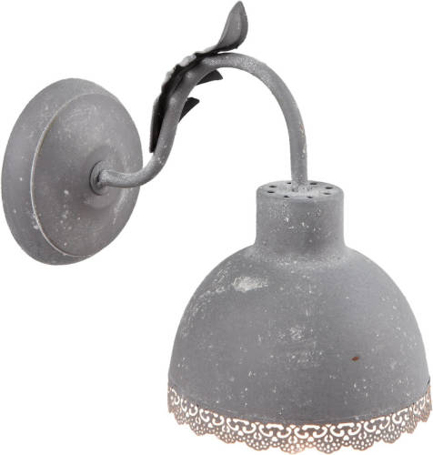 Clayre & Eef Wandlamp 6lmp549dg 15*26*24 Cm E27/max 1*60w - Grijs