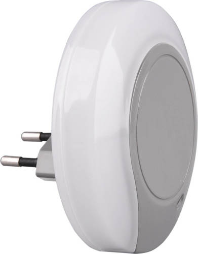 BES LED Stekkerlamp Lamp - Stekkerspot - Trion Jiko - 0.4w - Warm Wit 3000k - Rond - Mat Grijs - Kunststof