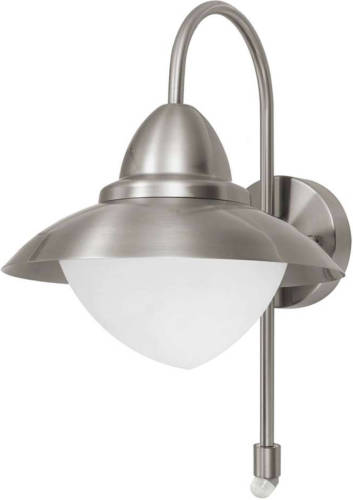 Eglo Buiten-wandlamp/1 Rvs Met Sensor 'Sidney'