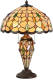 Clayre & Eef Tafellamp Tiffany ø 40x60 Cm E27/max. 2x60 W/e14/max.1x15w - Multi Colour - Ijzer, Glas
