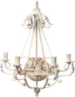 Clayre & Eef Wandlamp 54x28x71 Cm - Wit - Ijzer, Glas