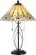 Clayre & Eef Tafellamp Tiffany ø 40x60 Cm / E27 / Max. 2x60 Watt - Multi Colour - Ijzer, Glas