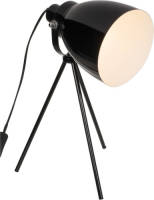 Merkloos Retro Tafellamp/bureaulamp Zwart Metaal - Schemerlamp 42 Cm - E27 - Schemerlampen/bureaulampen