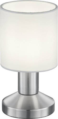 BES LED Led Tafellamp - Tafelverlichting - Trion Garno - E14 Fitting - Rond - Mat Wit - Aluminium
