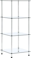 VidaXL Kastje 4-laags 40x40x100 cm gehard glas transparant