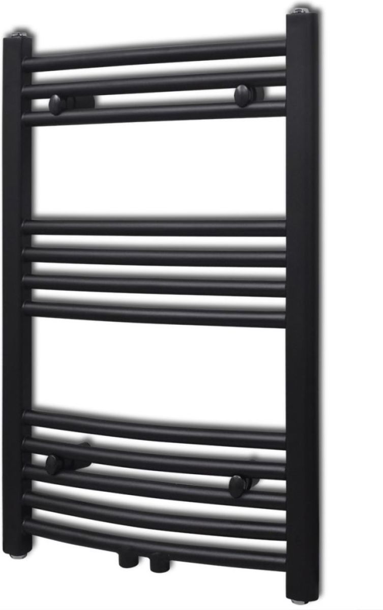 VidaXL Radiator/handdoekenrek curve zwart 500x764 mm