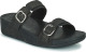 FitFlop TM Lulu leren slippers zwart