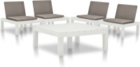 VidaXL 5-delige Loungeset kunststof wit