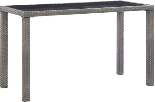 VidaXL Tuintafel 123x60x74 cm poly rattan antraciet