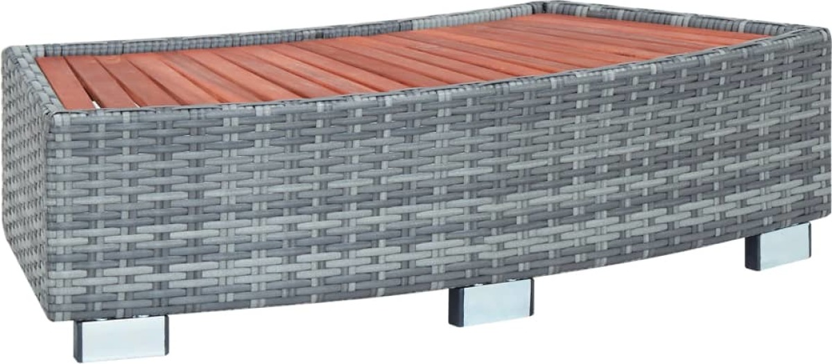 VidaXL Spa trapje 92x45x25 cm poly rattan grijs
