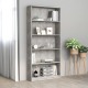 VidaXL Boekenkast met 5 schappen 80x24x175 cm spaanplaat betongrijs