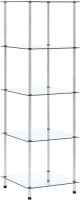 VidaXL Kastje 5-laags 40x40x130 cm gehard glas transparant