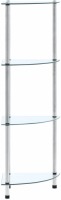 VidaXL Kastje 4-laags 30x30x100 cm gehard glas transparant