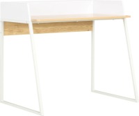 VidaXL Bureau 90x60x88 cm wit en eikenkleurig