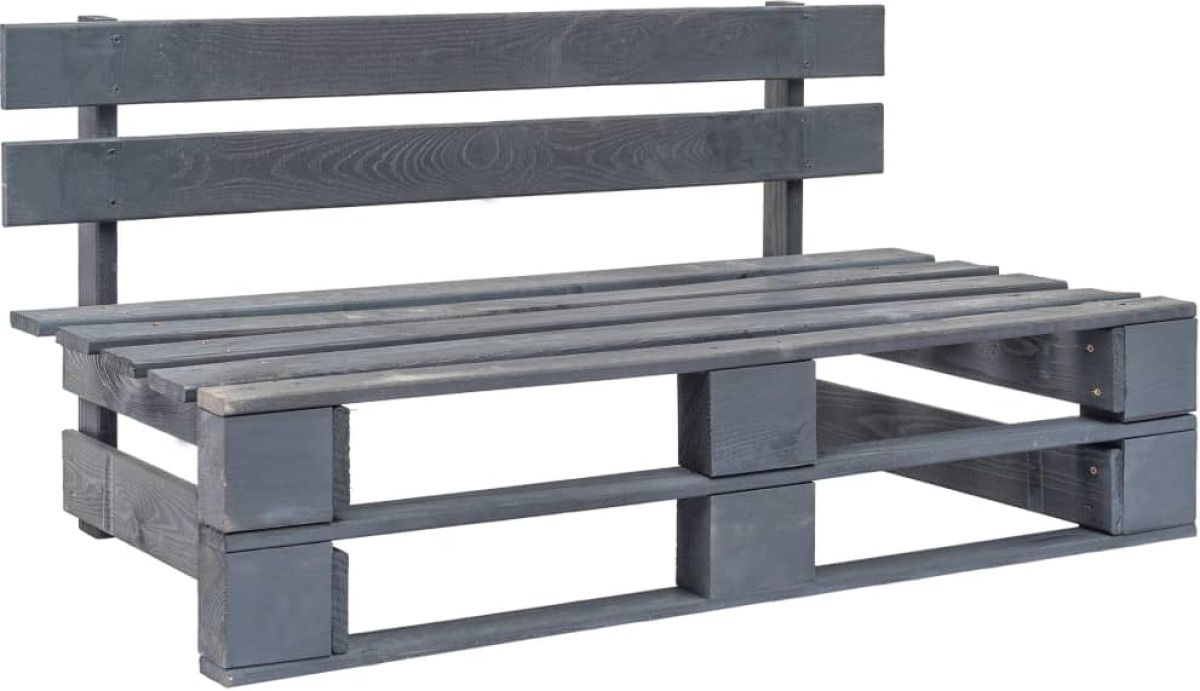 VidaXL Tuinbank pallet hout grijs
