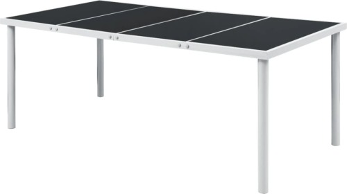 VidaXL Tuintafel 190x90x74 cm staal zwart