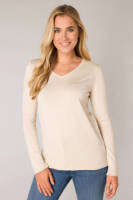 Base Level by Yest basic longsleeve Yola licht beige