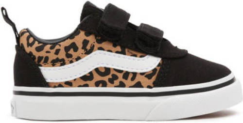 Vans Ward V- Animal sneakers met panterprint zwart/camel