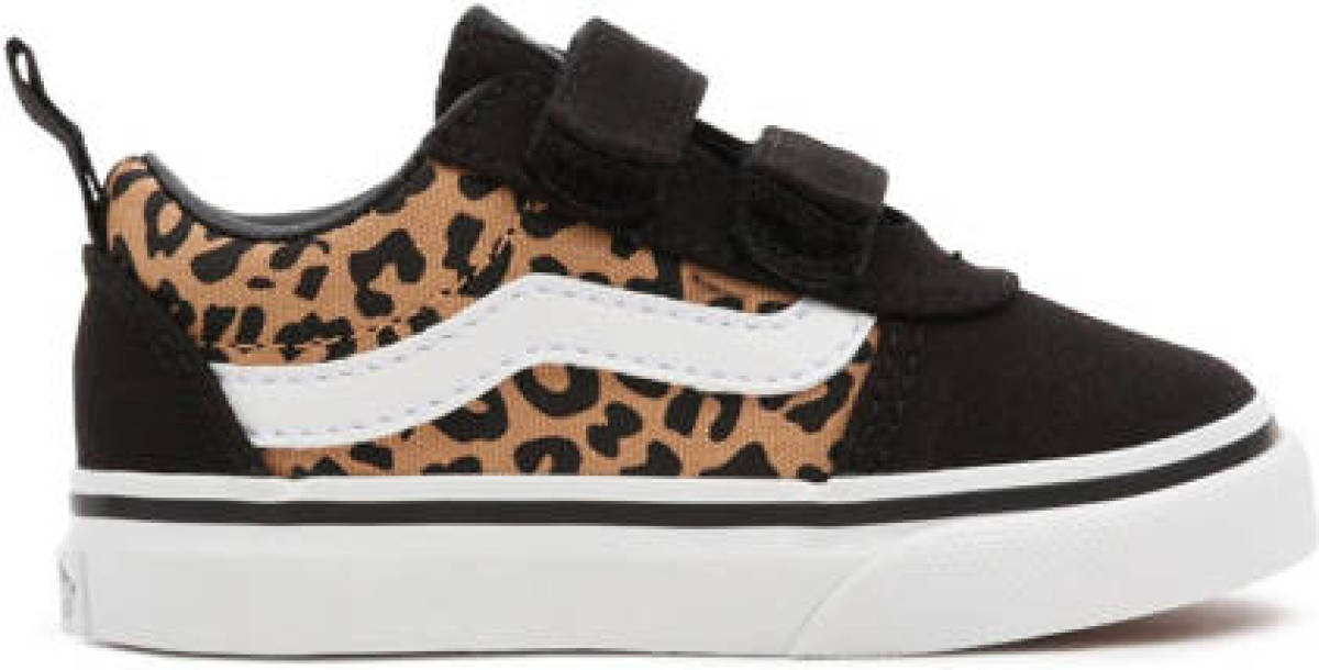 Vans Ward V- Animal sneakers met panterprint zwart/camel