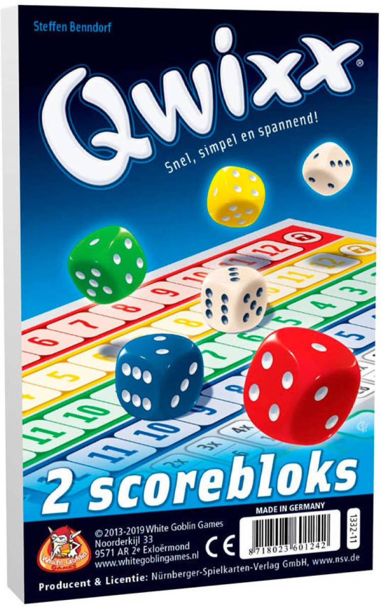 White Goblin Games Qwixx Score blocks dobbelspel