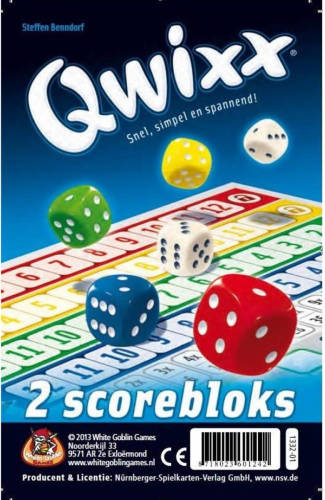 White Goblin Games Qwixx Score blocks dobbelspel