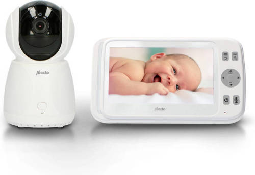 Alecto DBV-2700 LUX babyfoon met camera en 5' kleurenscherm, wit