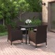 VidaXL 5-delige Tuinset met kussens poly rattan en glas