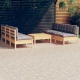 VidaXL 3096093 7 Piece Garden Lounge Set with Grey Cushions Pinewood (806639+3x806651)