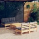 VidaXL 3096003 5 Piece Garden Lounge Set with Grey Cushions Pinewood (806639+2x806651)